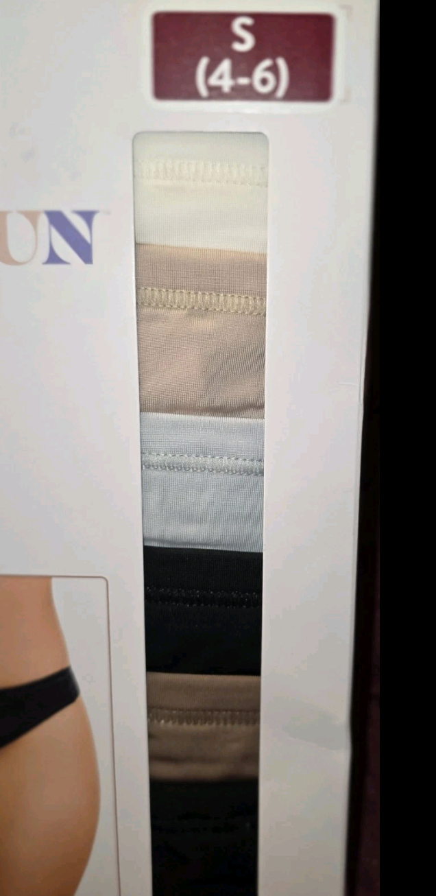 Joyspun 6 Pair Microfiber Panties Thong S 4-6 Multi Color New In Box