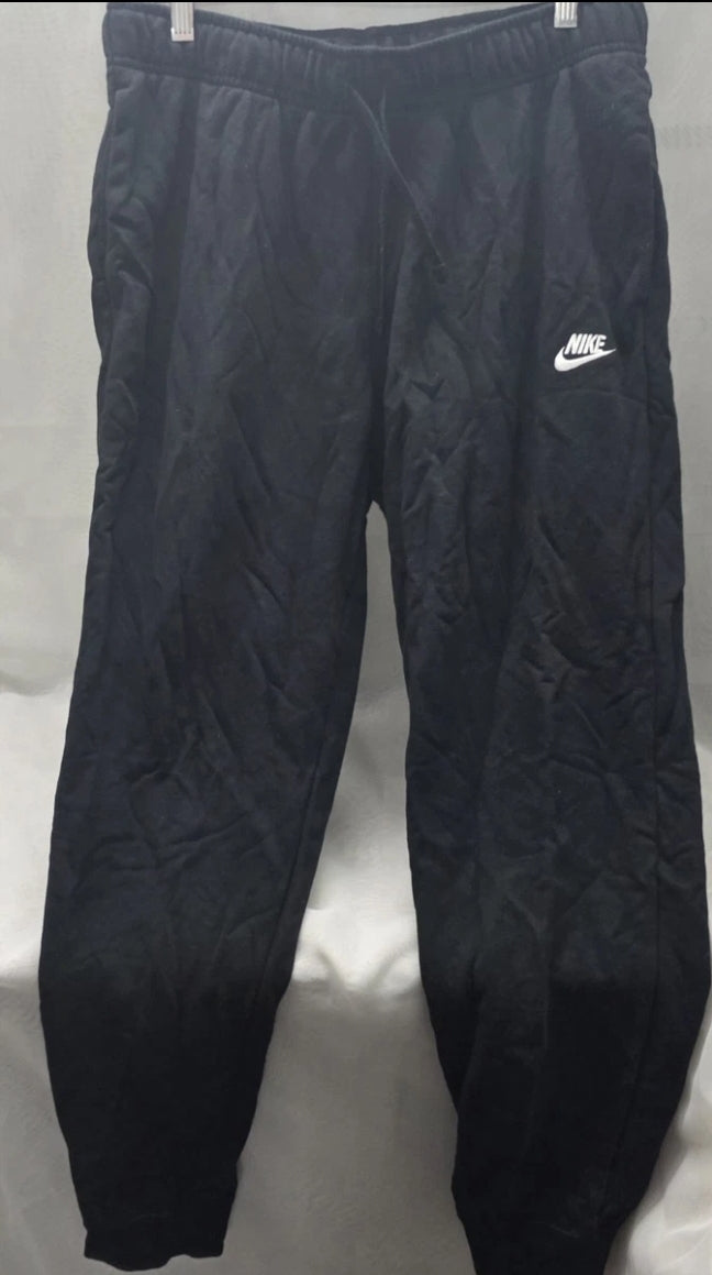 Nike Sweatpants Unisex Size L Elastic Drawstring Waist Pockets Black