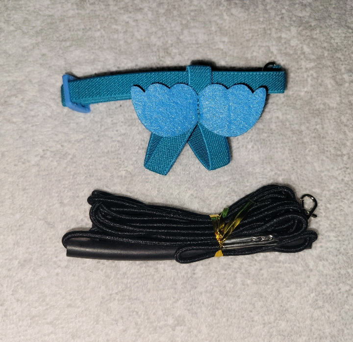 Birds Harness And Leash Adjustable, Great For Training. Wings Attached 14.5" Across, 7.8" Leash