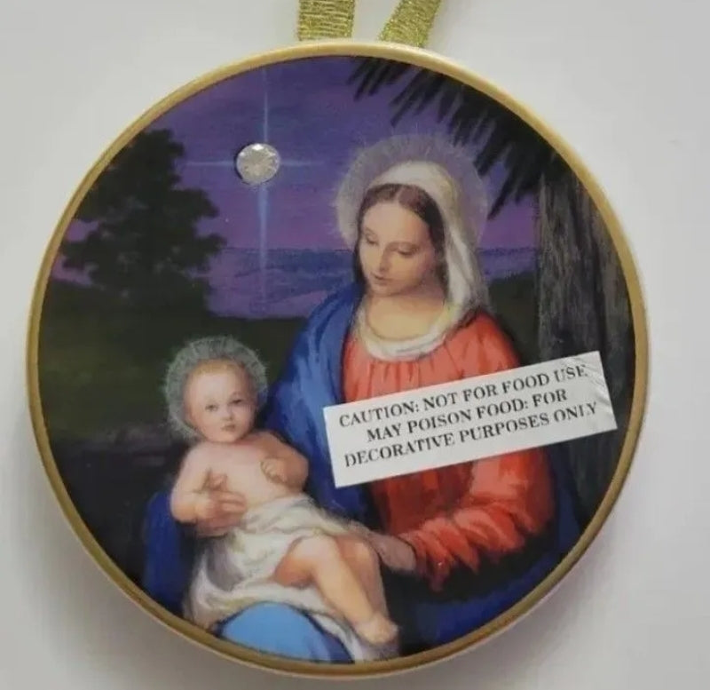 Vintage 1998 Avon Star Of Bethlehem Nativity 3" Ornament With 24K Gold Trim