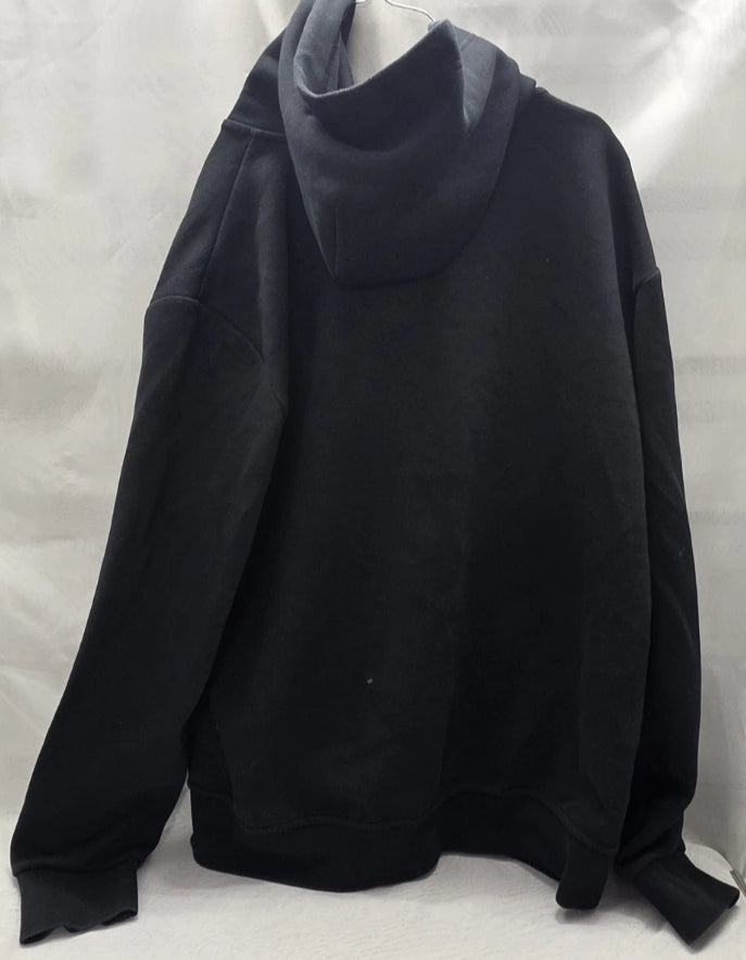 Polo Ralph Lauren Mens XL Zip Up Hoody Black Pockets Tie String Hood.