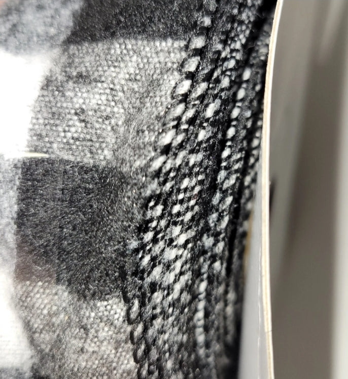 Place And Time Home For The Holiday Ribbon Wired Edge 4" × 13.3 Yards Black White Cheeekers Wide New