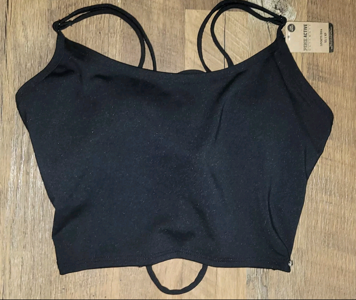 PINK Active Sports Womens Bra XS Adjustable Straps Armpit To Armpit 13" Stretch