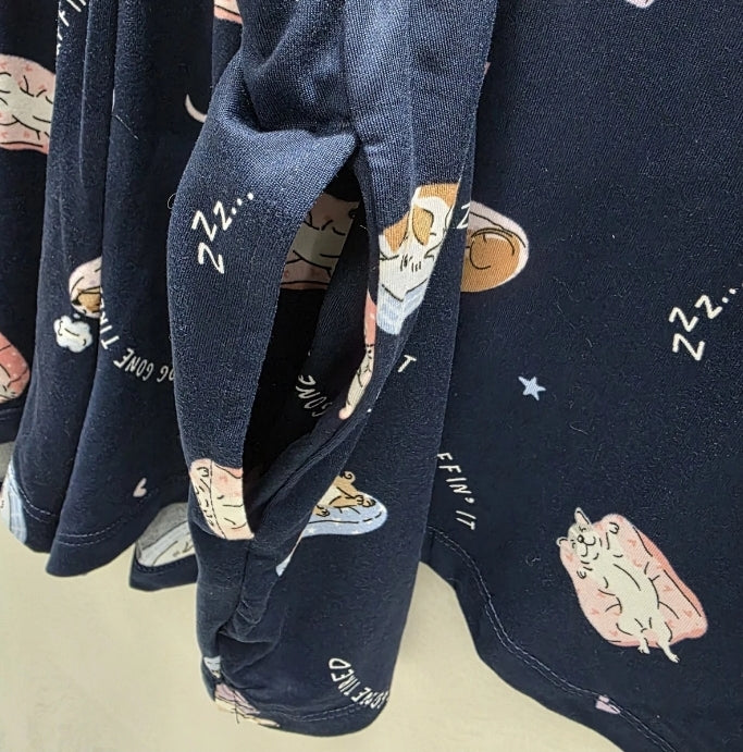 Joyspun Women XS 0-2 2 Pajama Set Tank Top And Shorts Dogs Blue