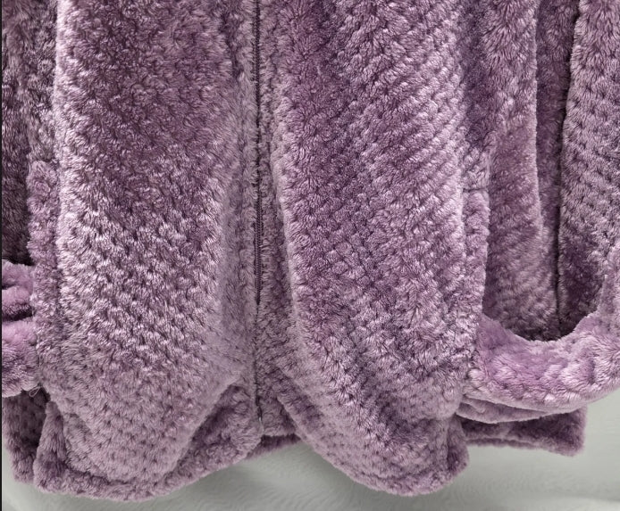 Columbia Sportswear Co Women Zip Up Jacket Large Armpit To Armpit 23" Purple Super soft Pockets