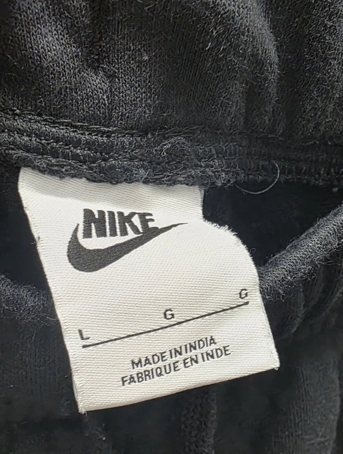 Nike Sweatpants Unisex Size L Elastic Drawstring Waist Pockets Black
