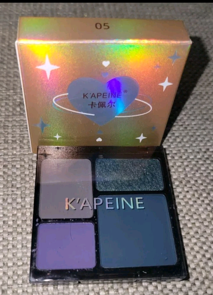 K'apeine 4 Color Eye Shadow Pallet Greens And Purple New In Box