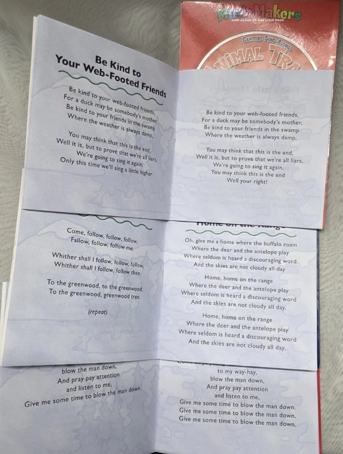 3 Music Makers CD With Books For Kids Campfire Sing Alongs  Marsh-mellow Melodies Camp Classics Animal Tracks