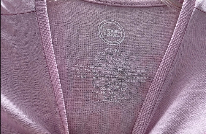 Wonder Nation Girls Medium 7-8 T Shirt Kindness Matters Pink Short Sleeve