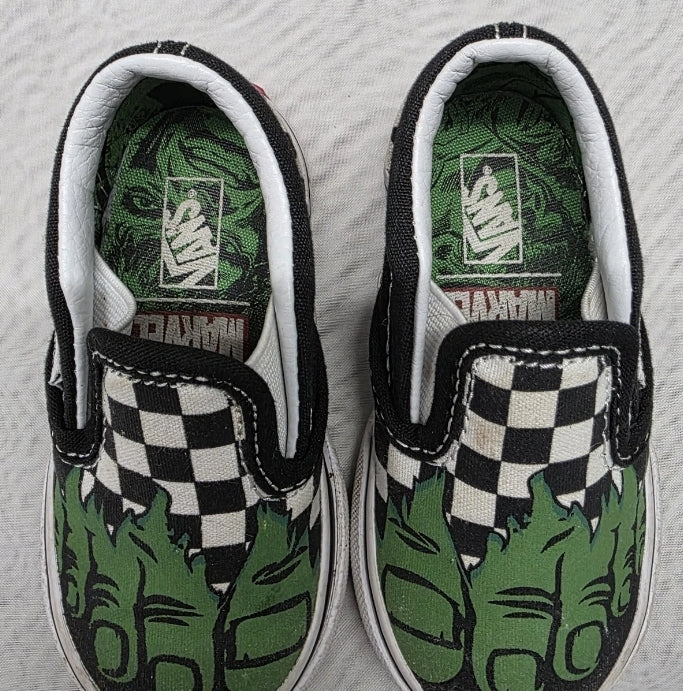 Vans Boy Toddler Slip On Hulk Shoe Size 4.5