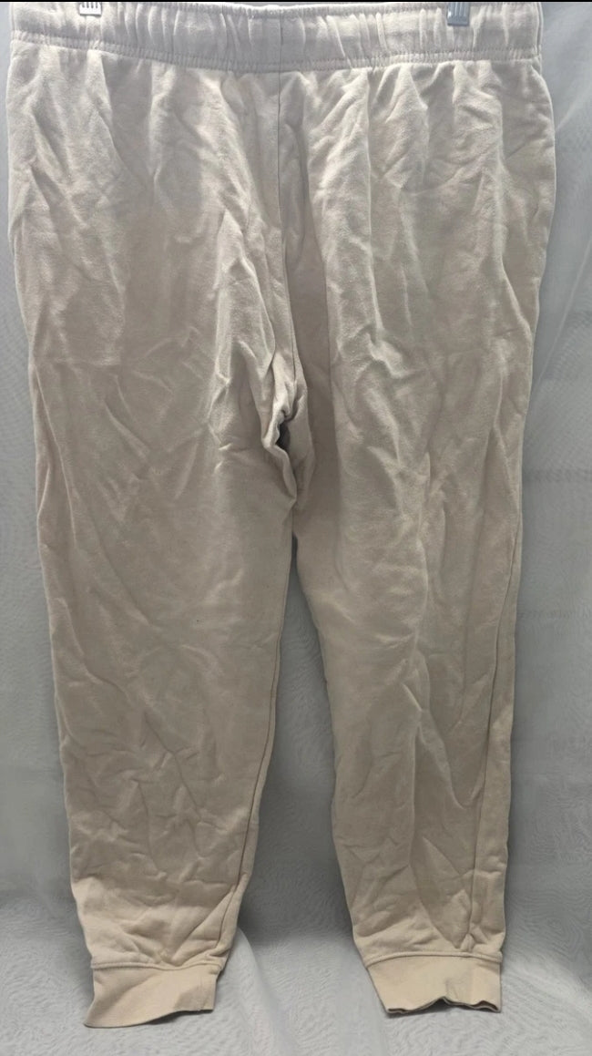 Nike Sweatpants Unisex Size Large Elastic Drawstring Waist Pockets Beige. Excellent used condition