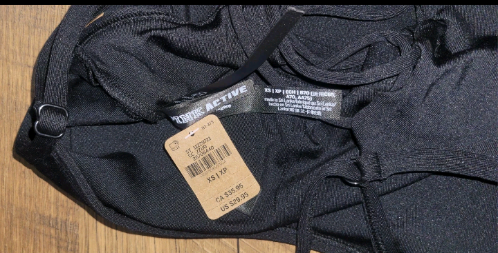 PINK Active Sports Womens Bra XS Adjustable Straps Armpit To Armpit 13" Stretch