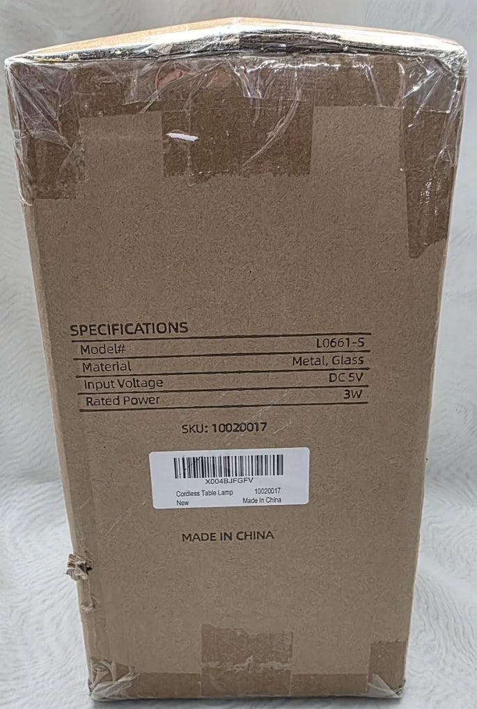 Lovlast LED Portable Table Lamp 3W Model L 0661-S Metal Glass Input Voltage DC5V