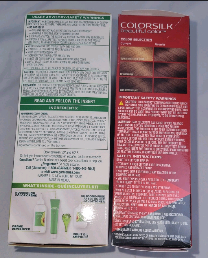 Lot Of 3 Hair Care Items Revlon Curling Iron Revlon Colorsilk New In Box Permanent Hair Dye #33.