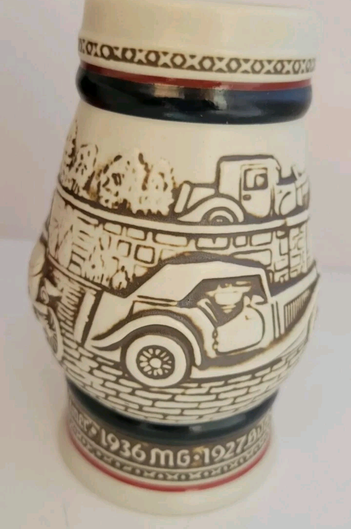 Vintage 1982 Car Classics Ceramic Stein 5" Tall Collector 44882 New With Box
