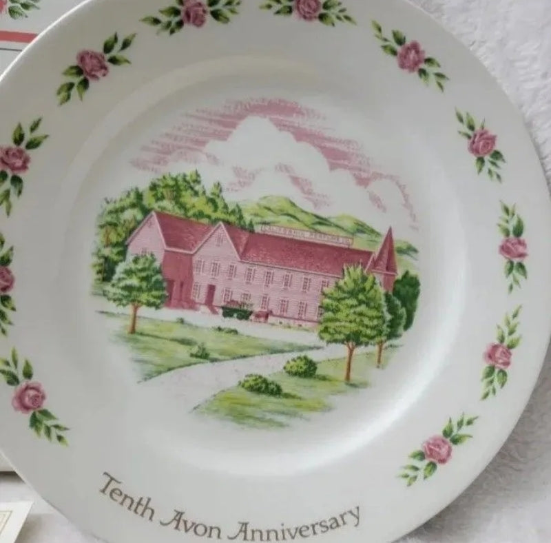 Vintage Avon Collector Plate Tenth Avon Anniversary The California Perfume New In Box