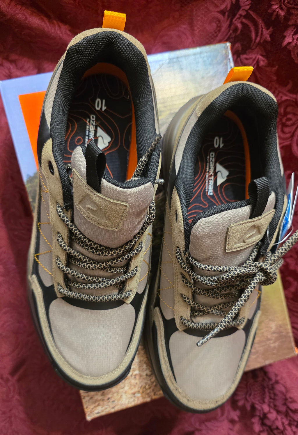 Ozark Trail Men Hike Shoe Size 10 Waterproof M OT Wp Hike Low Taupe New In Box