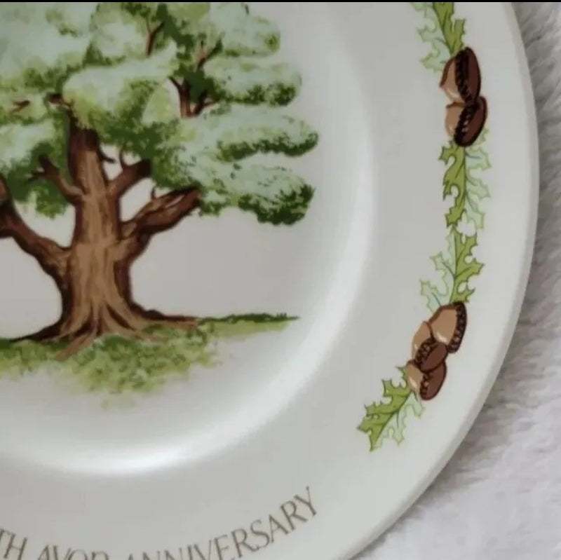 Vintage 1975 Avon Collector Plate The 5th Anniversary 8" The Great Oak New In Box