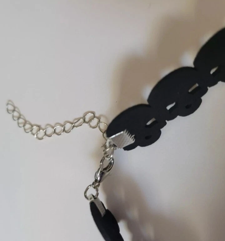 Black Skull Choker Adjustable Length Brand New