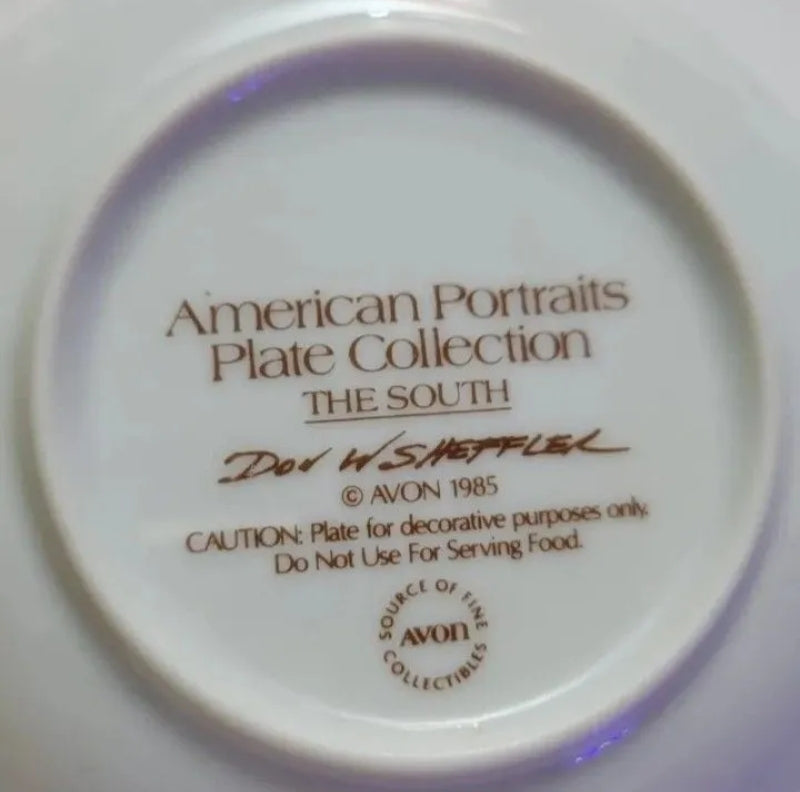 Vintage 1985 Avon American Portraits Collector Plate Collection THE SOUTH 4