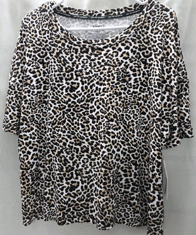 Joyspun Women Large 12-14 T Shirt With Animal Print