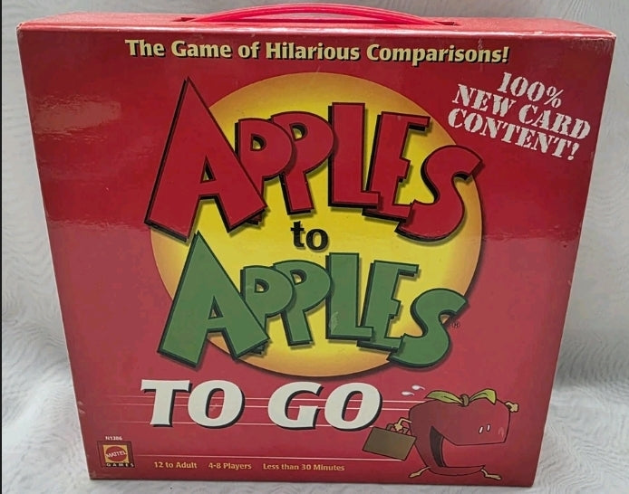 Mattel Apples To Apples To Go Game Age 12 Year And Above 4 To 8 Players. The game of hilarious comparisons. Excellent used condition