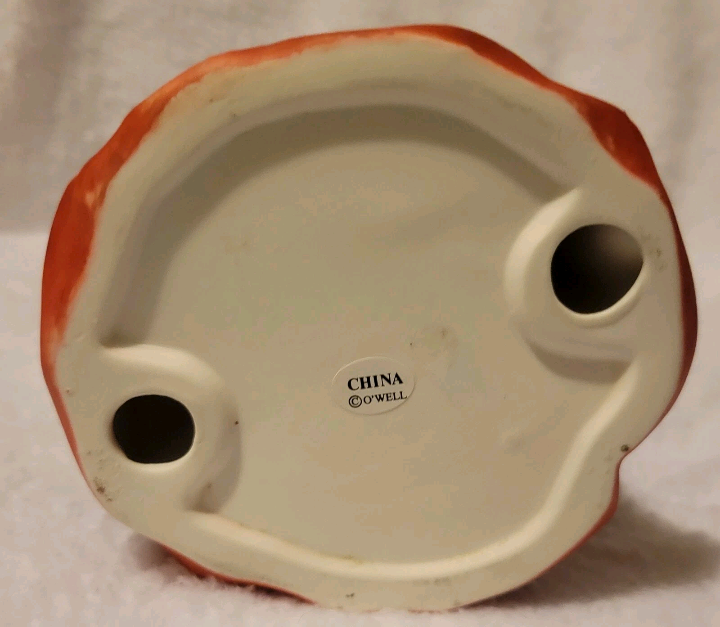 O'well 10" Angel Figurine With Harp Statue With Brown Wings