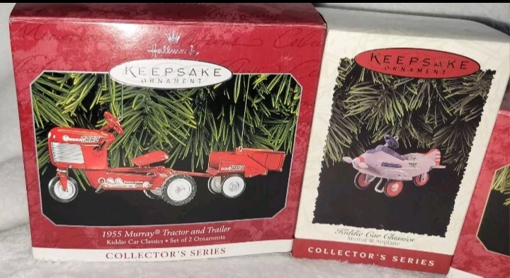 Lot Of 3 Hallmark Keepsake Ornaments Vintage Kiddi Car Classics,1996,1997,1998