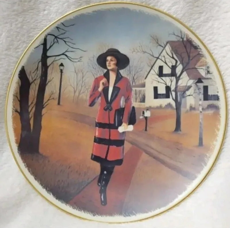 Vintage 1981 Avon Collector Plate Depicting 1926 Sales Rep Serial #1822 Of 2000