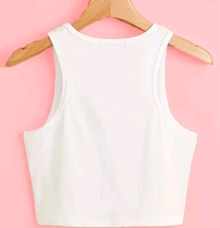 Rainbow Heart Pride Womens XL Crop Top White