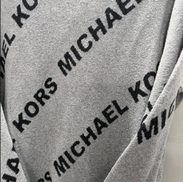 Michael Kors MK Mens Medium Pullover Sweater Armpit To Armpit 23" Length 25" Length 25" 100% Cotton Grey