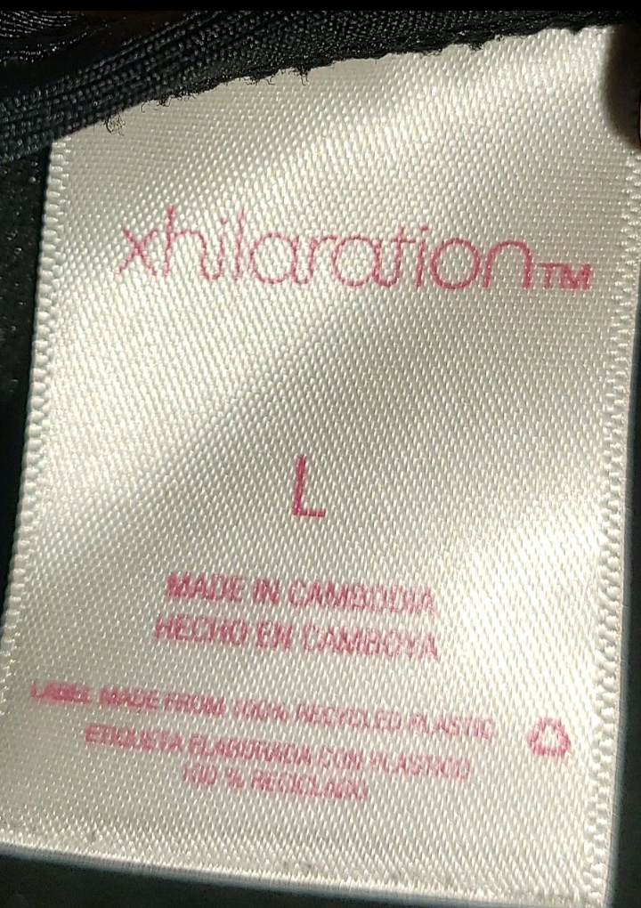 Exhilaration Womens Large One Piece Bodysuit With Adjustable Straps Armpit To Armpit New.