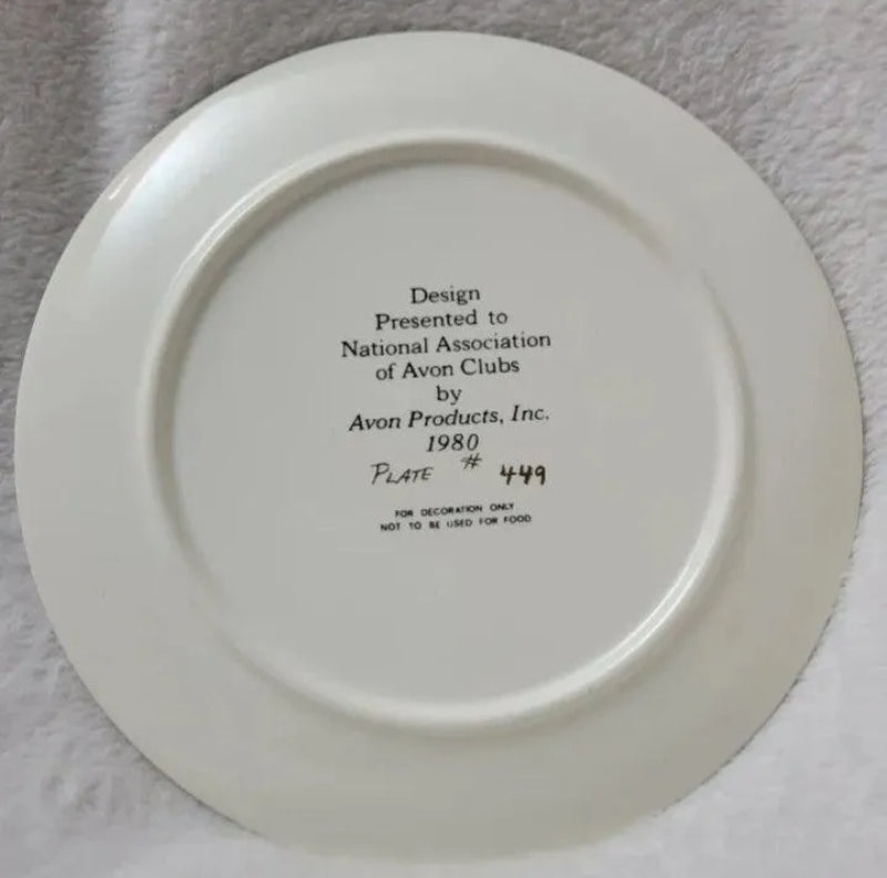 Vintage 1980 Avon Collector Plate #449 National Association Of Avon Clubs 8.5". New