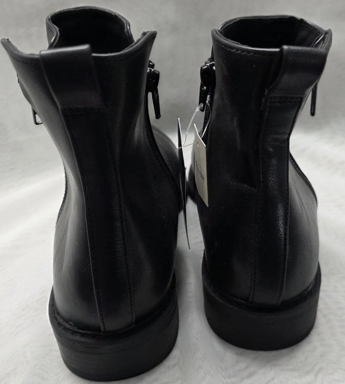 Universal Thread Womens Size 11 Black Brenna Boot Double Side Zips Memory New With Tags