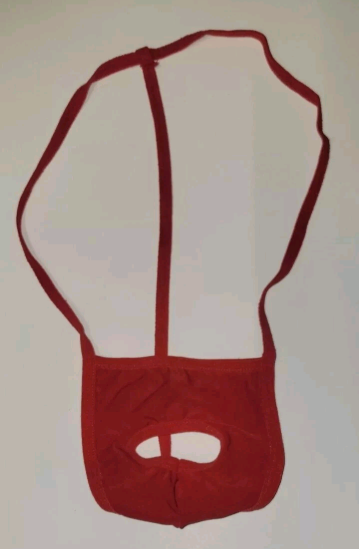 Mens Sexy G String Thong With Don't Hole T Back Underwear Red One Size New