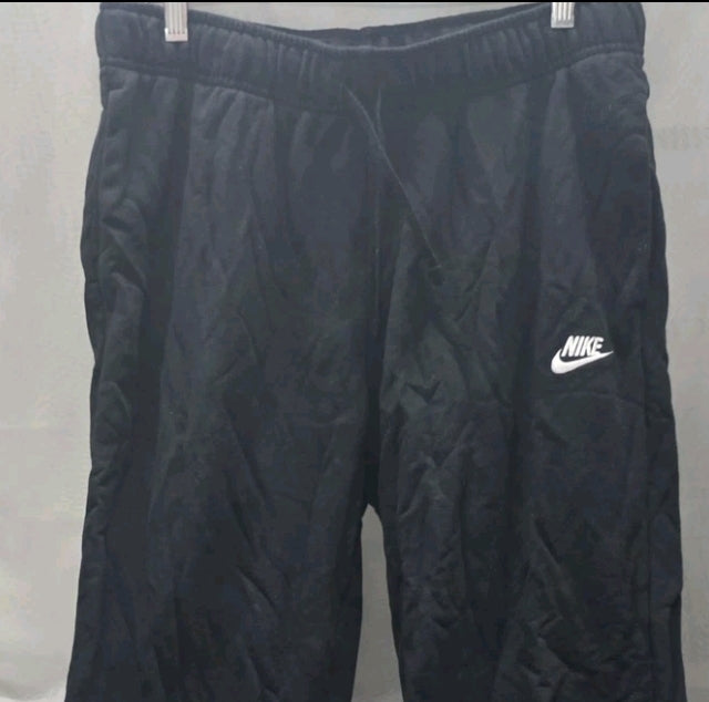 Nike Sweatpants Unisex Size L Elastic Drawstring Waist Pockets Black