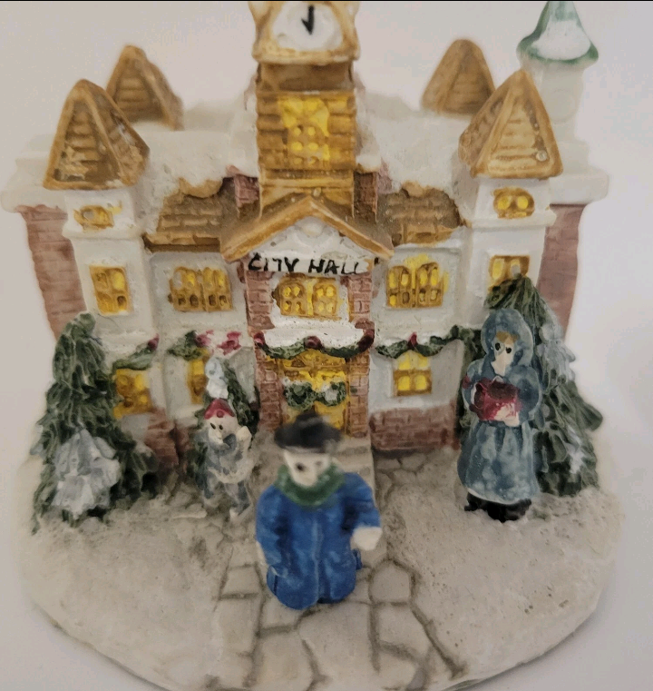 Unbranded City Hall Holiday Figurine *Add To Your Holiday Village * 3"×3