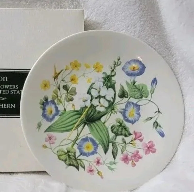 Vintage Avon Collector Plate Wild Flowers Of The Southern United States 8.5" New In Box