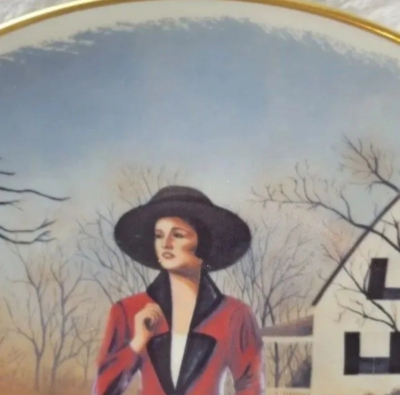 Vintage 1981 Avon Collector Plate Depicting 1926 Sales Rep Serial #1822 Of 2000