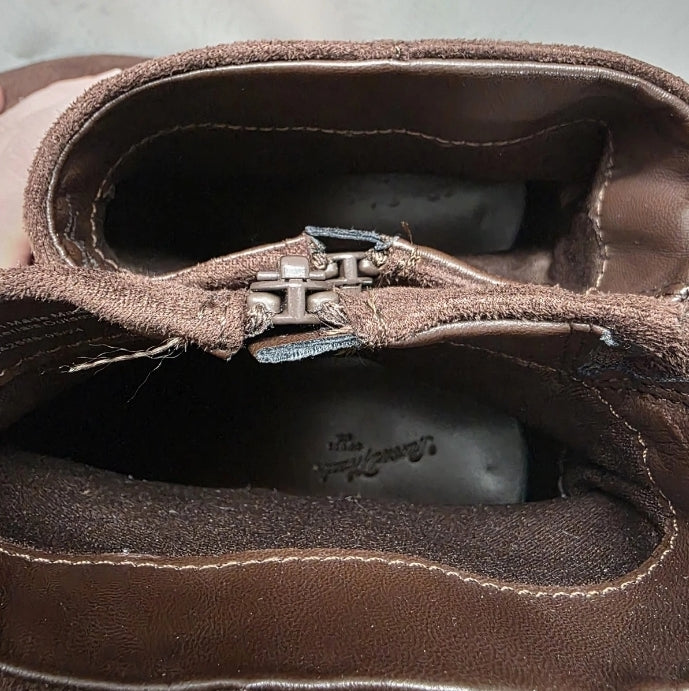 Universal Thread Womens Size 10 Brown Suede Boot Side Zip 2 3/4" Heel New Without Tags