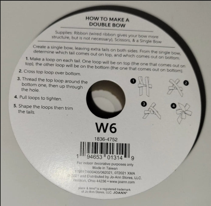 Place And Time Wonderland Ribbon Wired Edge 1 1/2" × 10 Yards Green Ornaments. Condition Is New