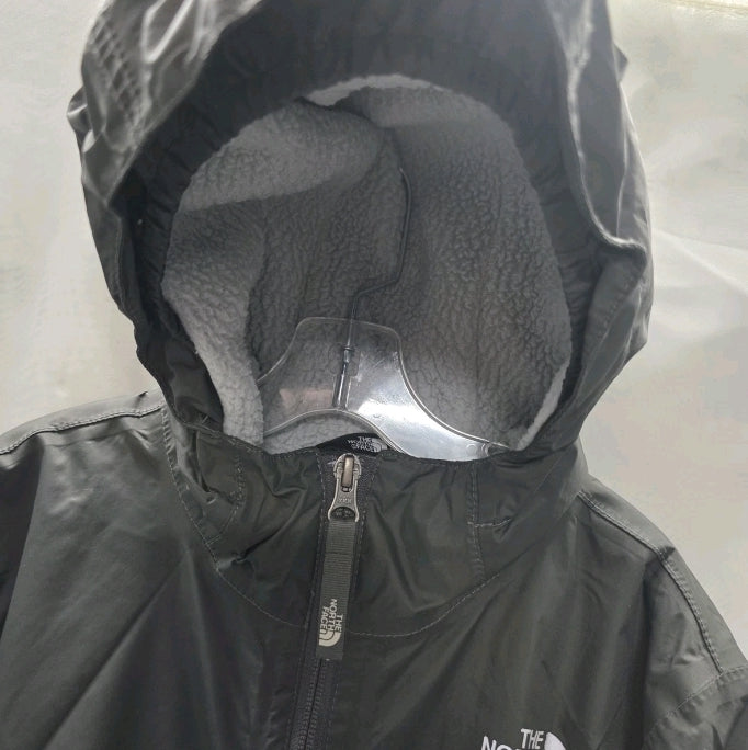 The North Face Boys Jacket Medium 10/12 Fleece Lined Hooded Pockets.