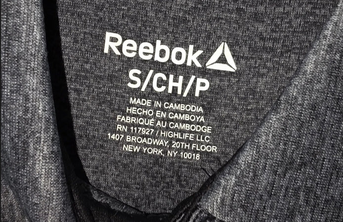 Reebok Mens Small Polo Short Sleeve Shirt 3 Button Grey