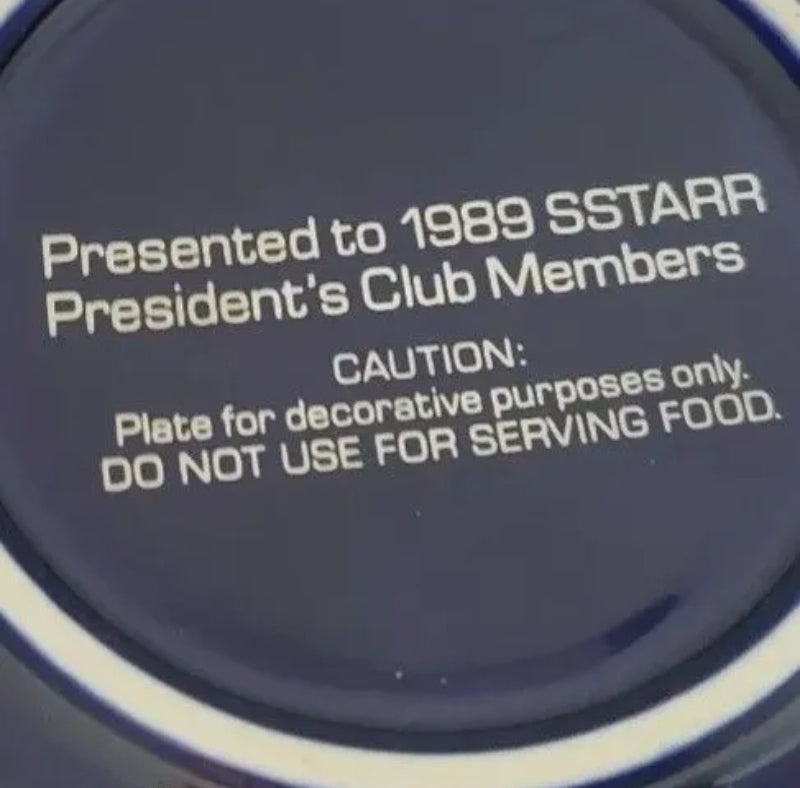 Vintage 1989s Star AvonPresidents Club Members Star Tribute Collector Plate