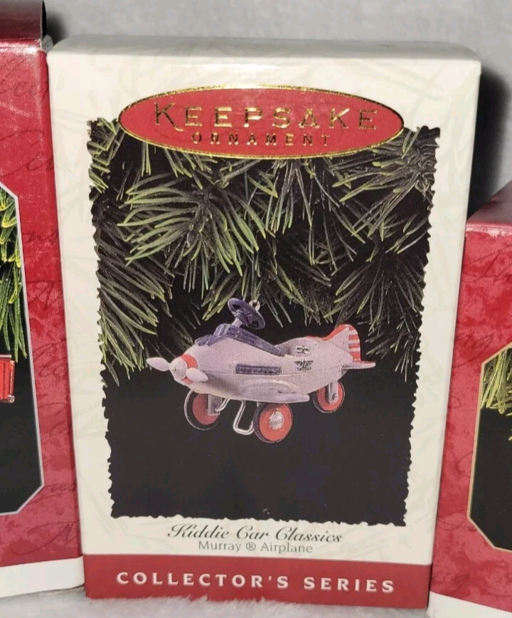 Lot Of 3 Hallmark Keepsake Ornaments Vintage Kiddi Car Classics,1996,1997,1998