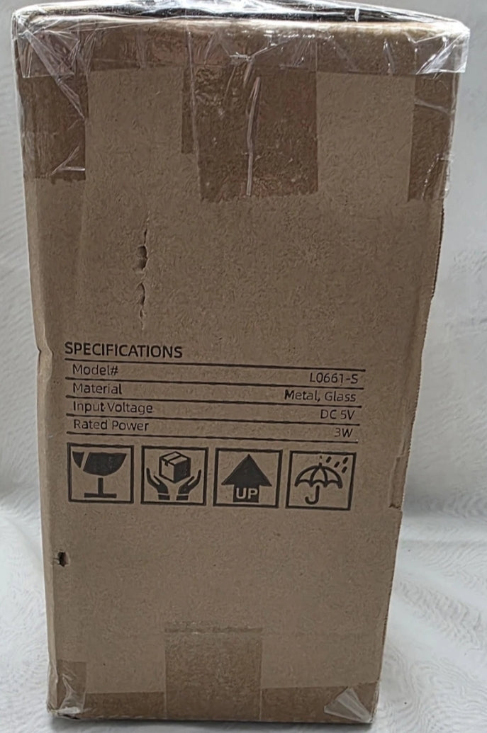 Lovlast LED Portable Table Lamp 3W Model L 0661-S Metal Glass Input Voltage DC5V