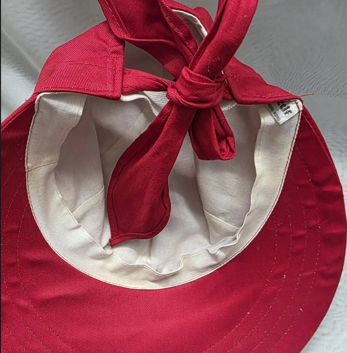 2 Womens Summer Shade Hats Tie In Red Collect If Hong Kong White Batmar New York