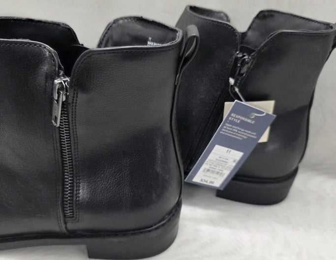 Universal Thread Womens Size 11 Black Brenna Boot Double Side Zips Memory New With Tags