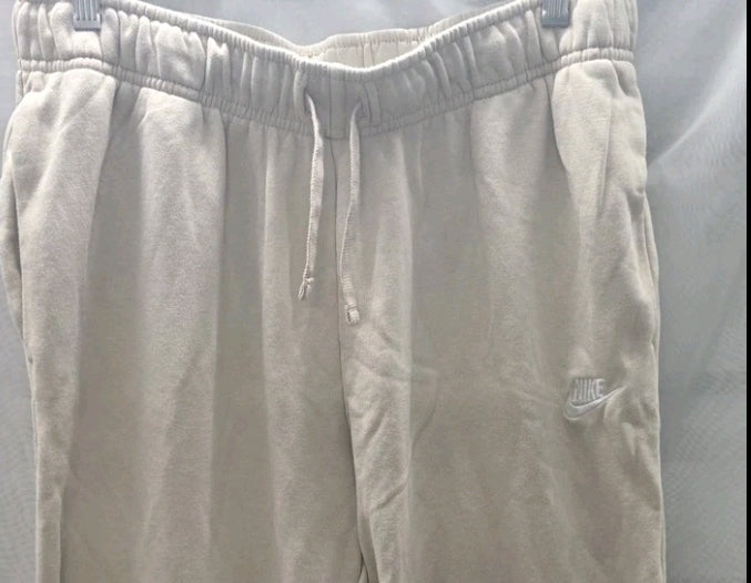 Nike Sweatpants Unisex Large Elastic Drawstring Waist Pockets Beige Excellent used condition