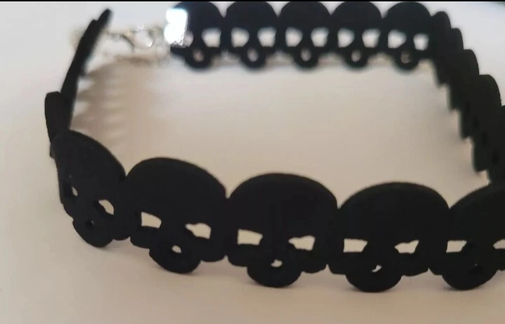 Black Skull Choker Adjustable Length Brand New